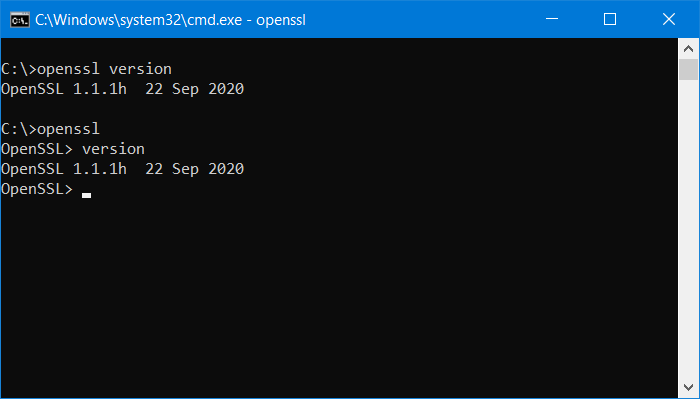 OpenSSL - riga di comando